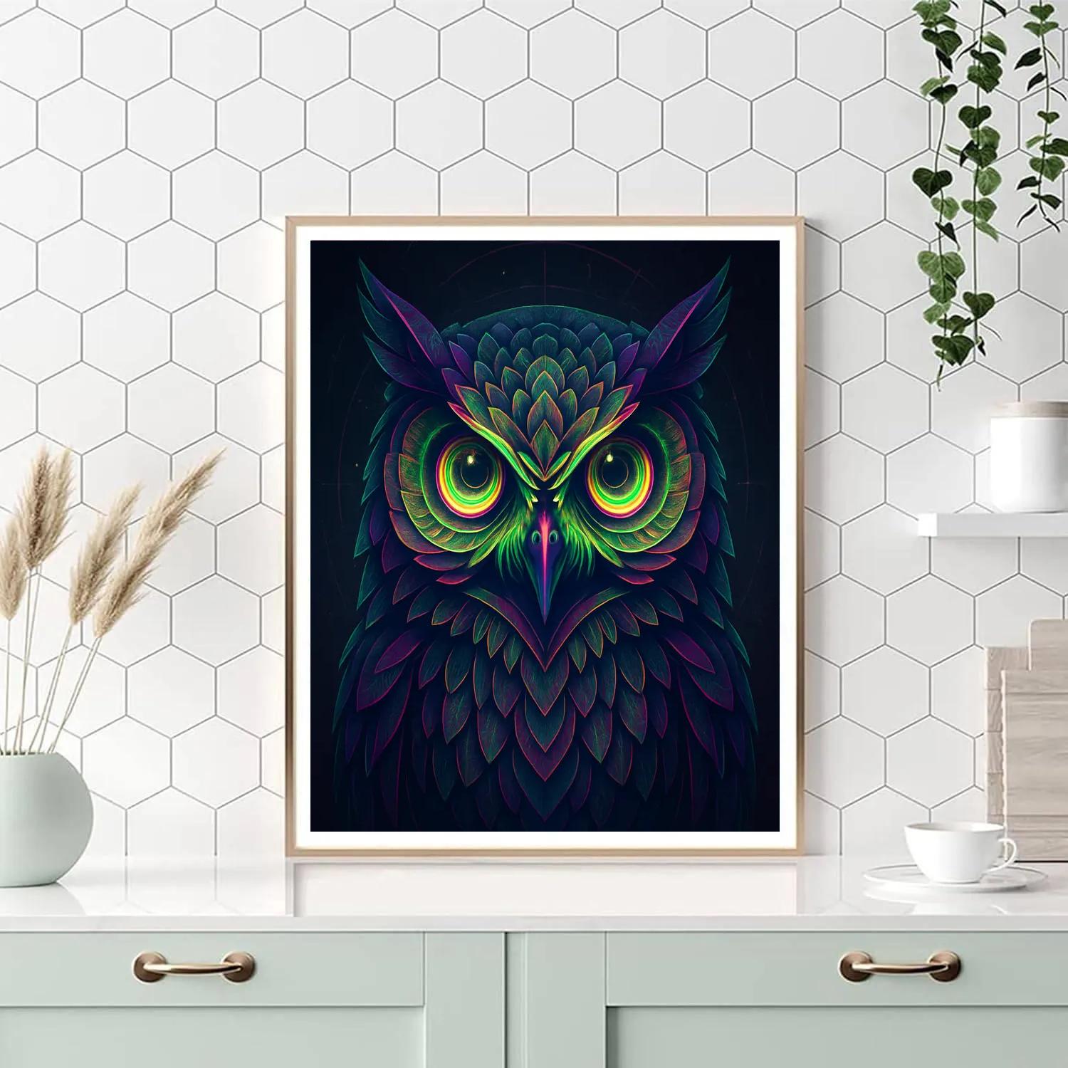 Chromatic Owl Oracle Painting by numbers kit
