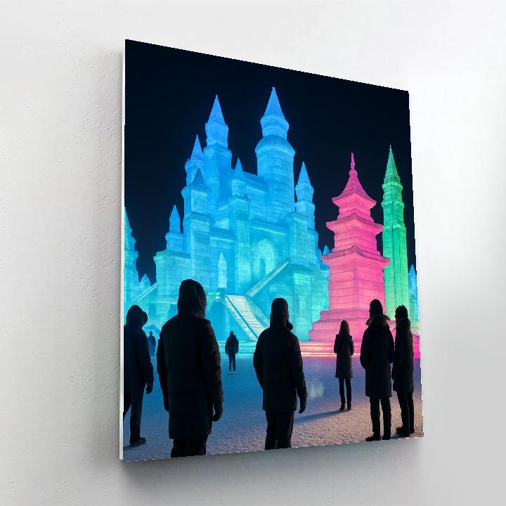 Harbin Ice And Snow Festival Sculptural Glow paint by numbers