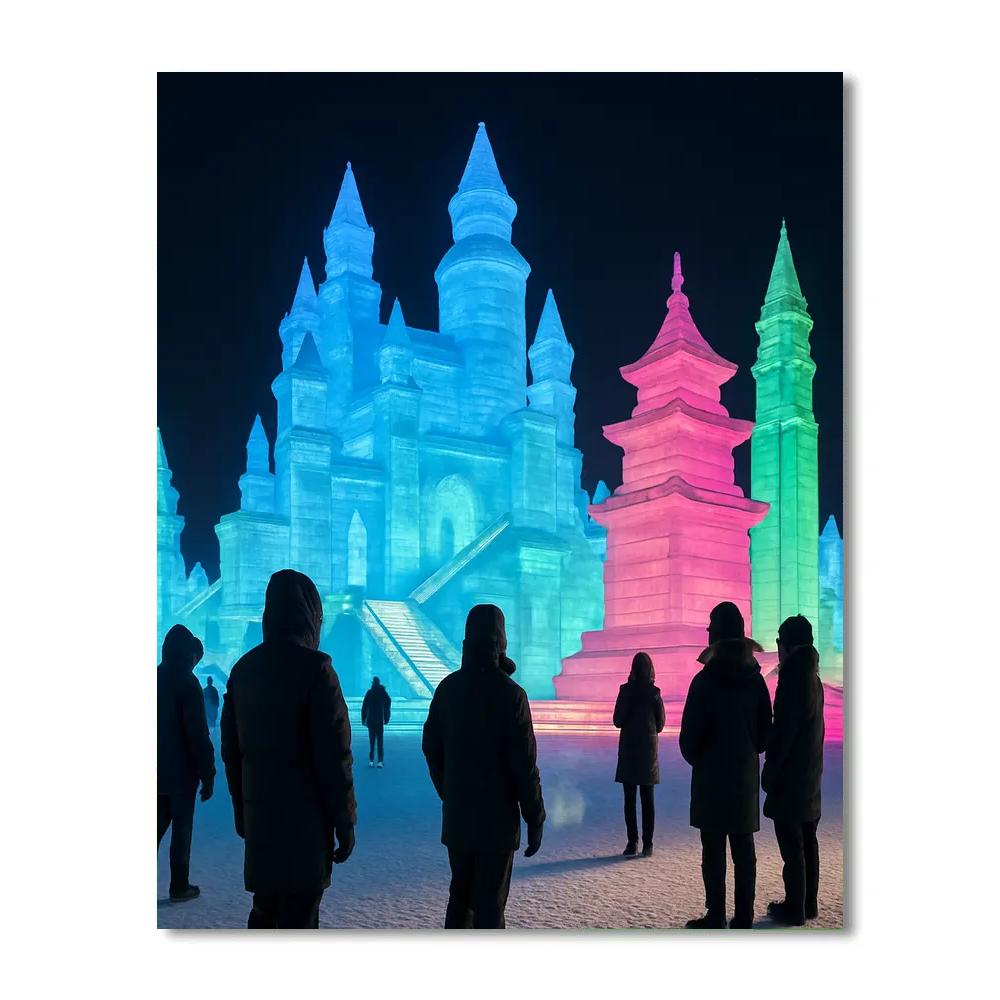 Harbin Ice And Snow Festival Sculptural Glow paint by numbers