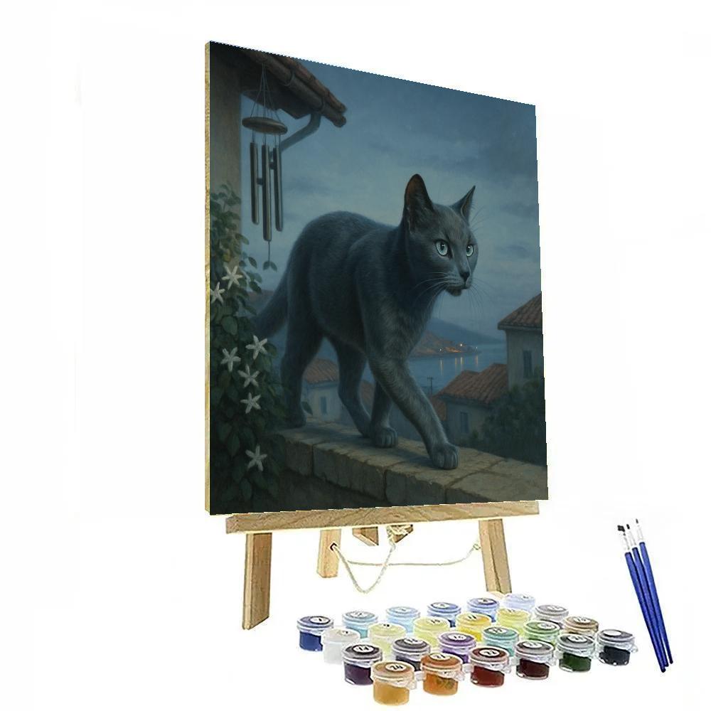Cat Twilight Prowl Painting by numbers kit