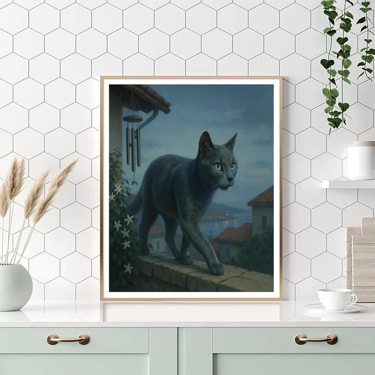 Cat Twilight Prowl Painting by numbers kit