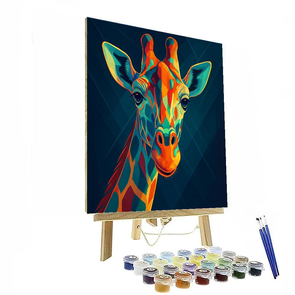 Electric Giraffe Mosaic DIY paint by numbers