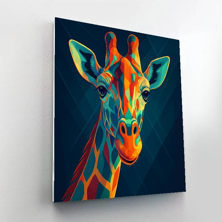 Electric Giraffe Mosaic DIY paint by numbers