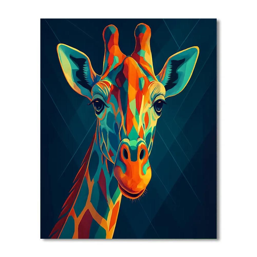 Electric Giraffe Mosaic DIY paint by numbers