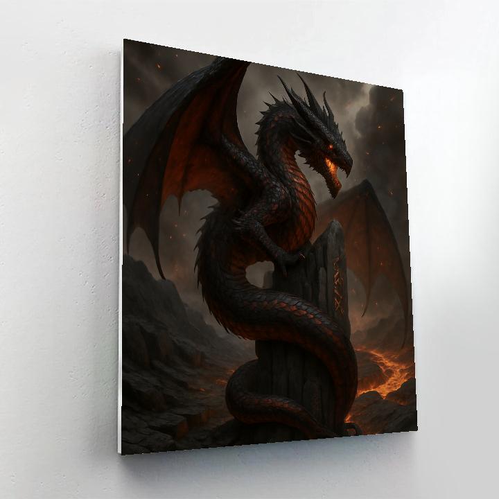 Dragon Ember Ascent Painting by numbers kit