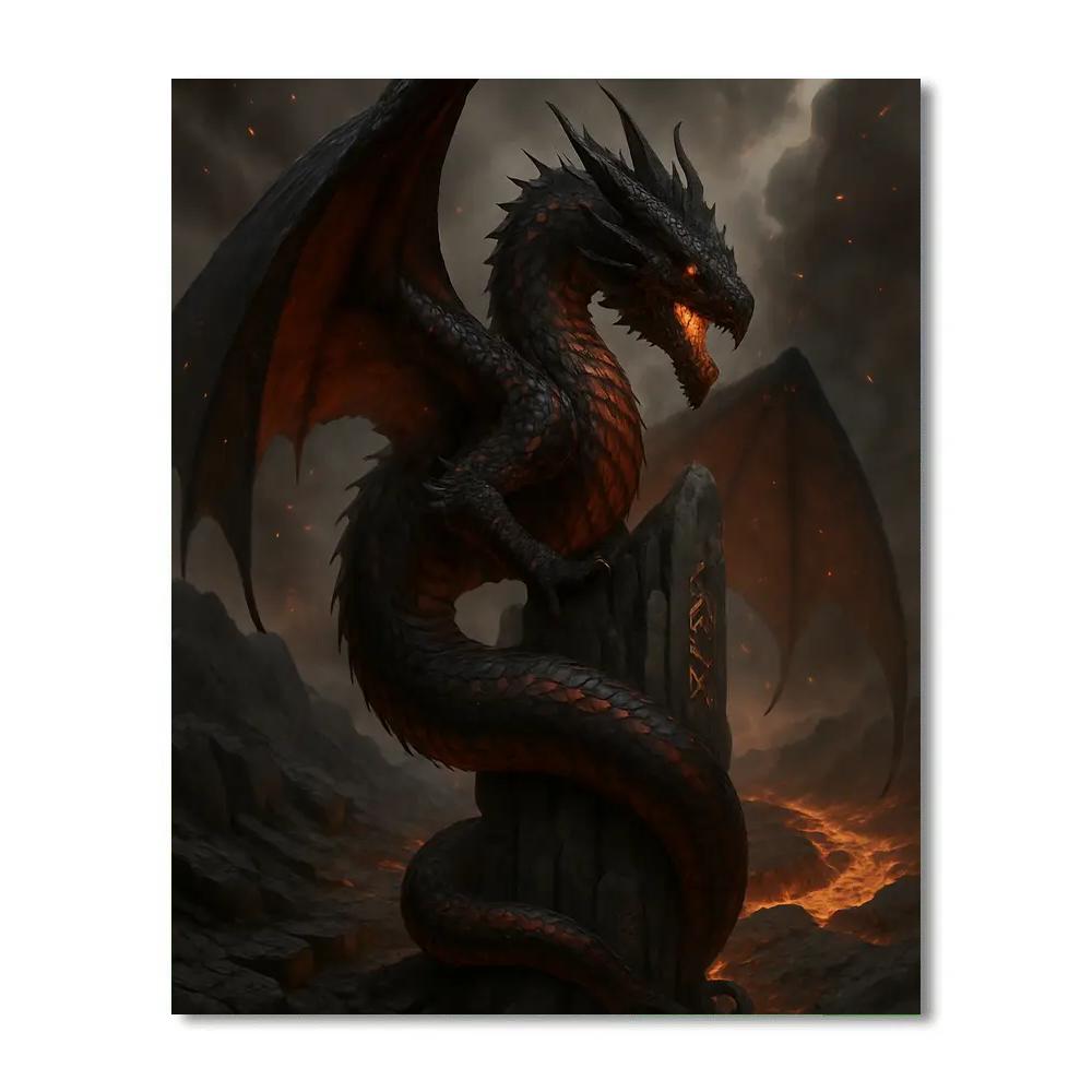 Dragon Ember Ascent Painting by numbers kit