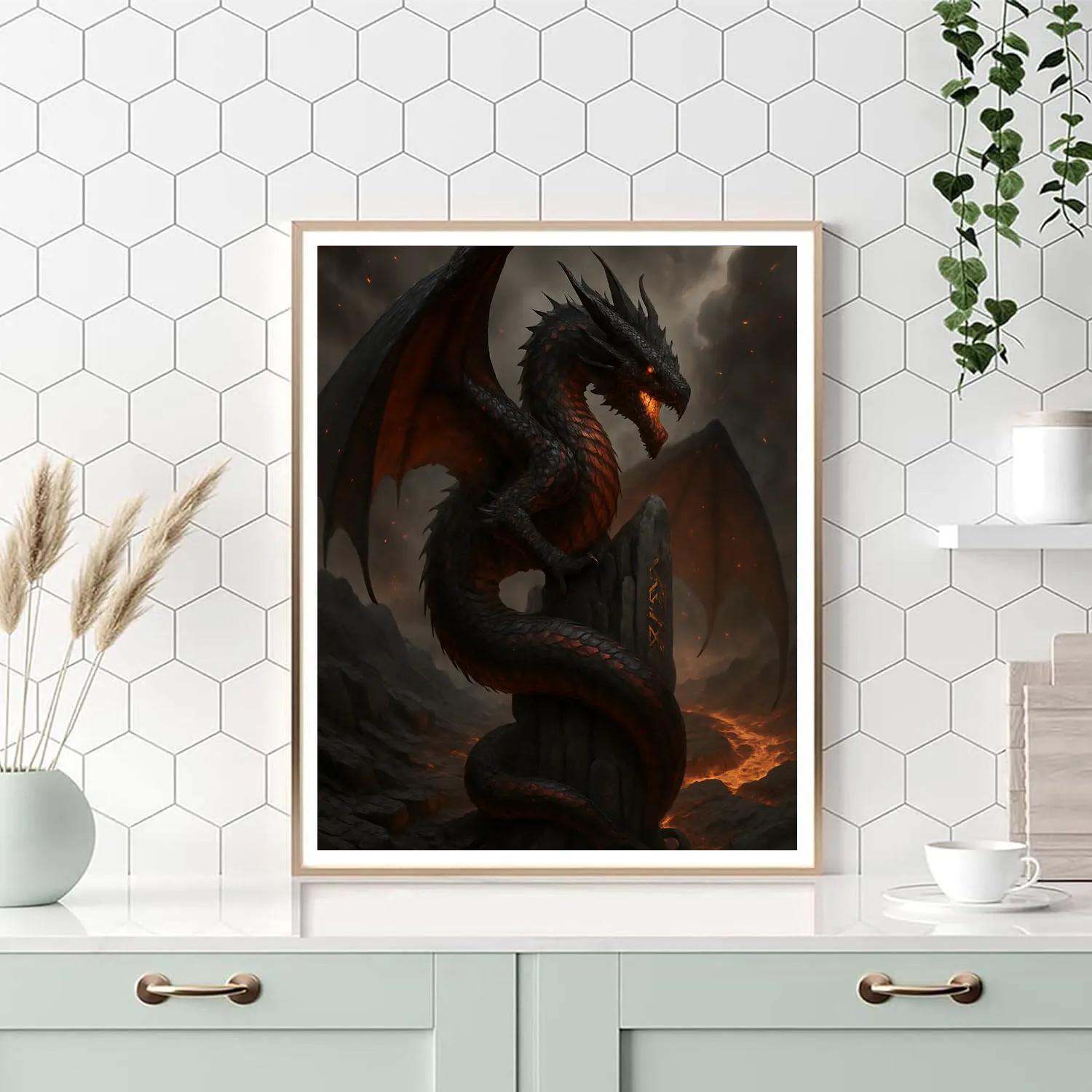 Dragon Ember Ascent Painting by numbers kit