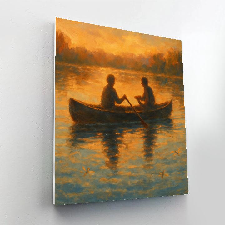 Paddle At Golden Hour DIY paint by numbers