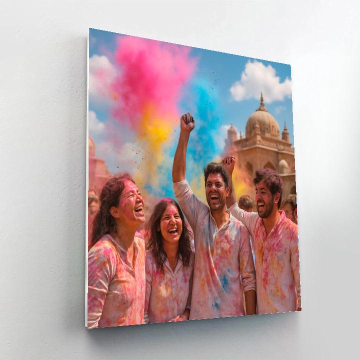 Holi Color Celebration In Mathura Paint by numbers kits