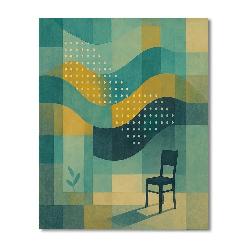 Abstract Echo Fields paint by numbers