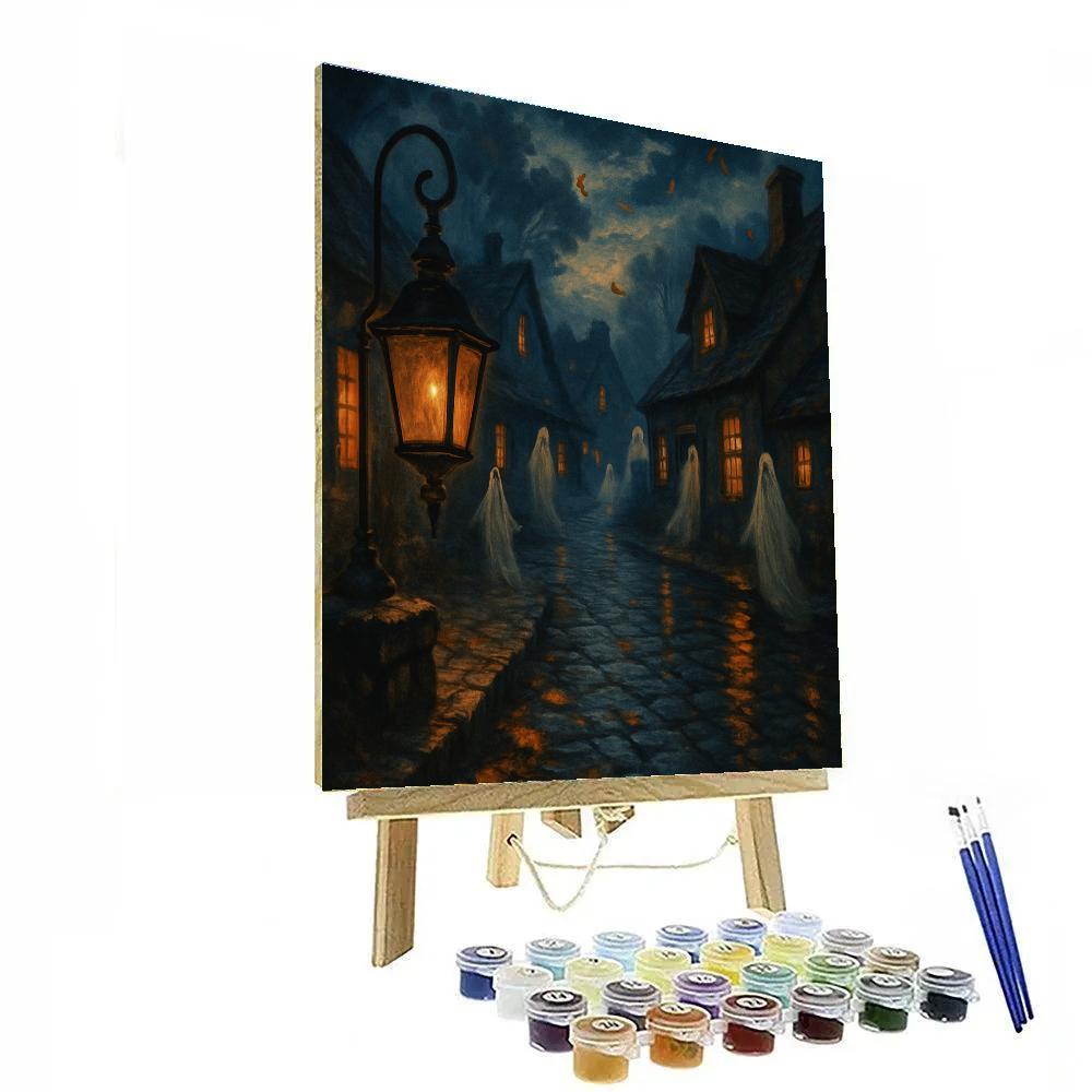 Cobbled Lantern Lane paint by number
