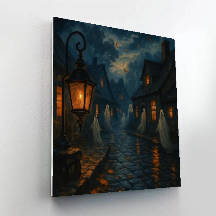 Cobbled Lantern Lane paint by number