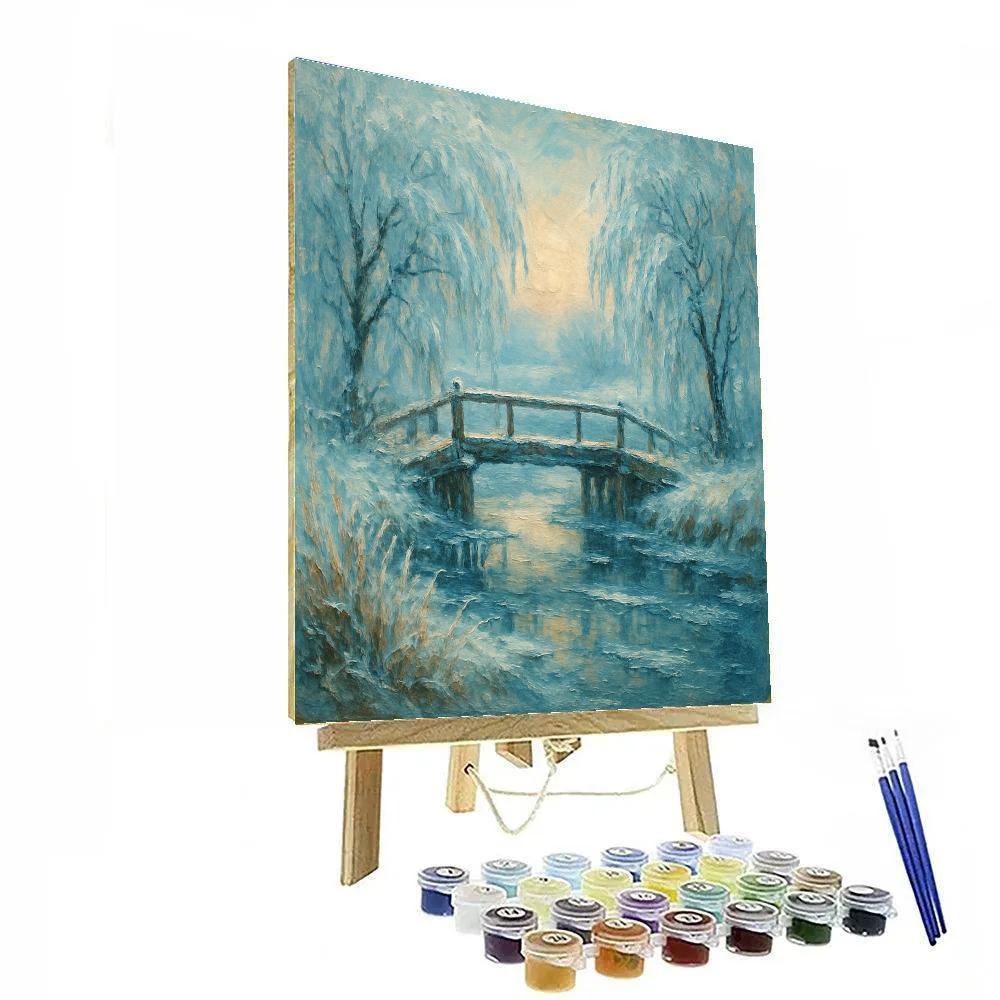 Frosted Bridge At Dawn paint by color