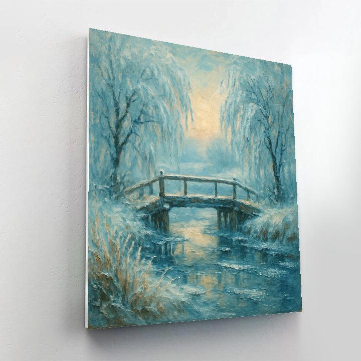 Frosted Bridge At Dawn paint by color