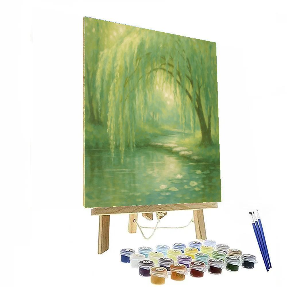 Willow Shade Pond Painting by numbers kit