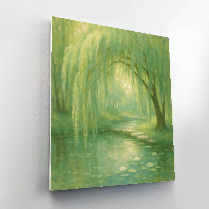 Willow Shade Pond Painting by numbers kit