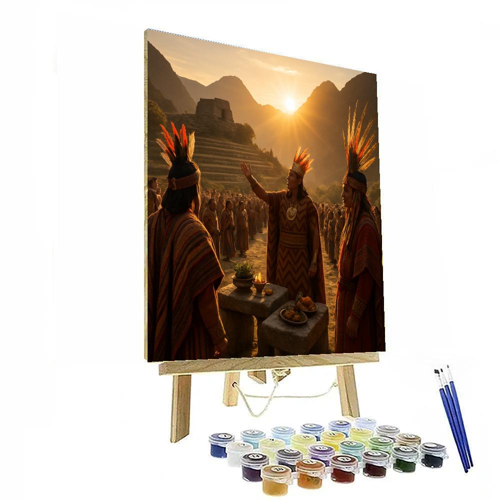 Inti Raymi Sun Temple Ceremony Numbered painting kits