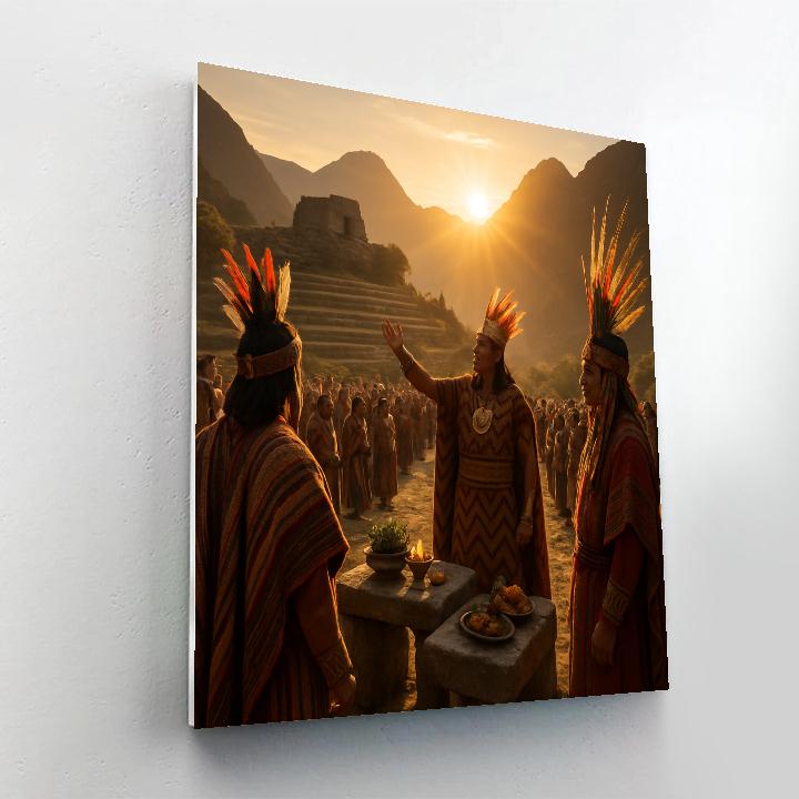 Inti Raymi Sun Temple Ceremony Numbered painting kits
