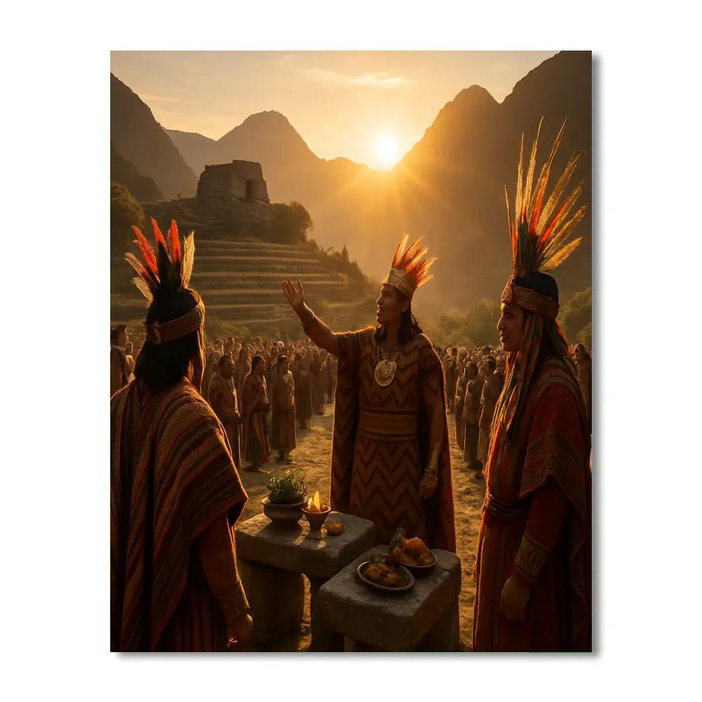 Inti Raymi Sun Temple Ceremony Numbered painting kits
