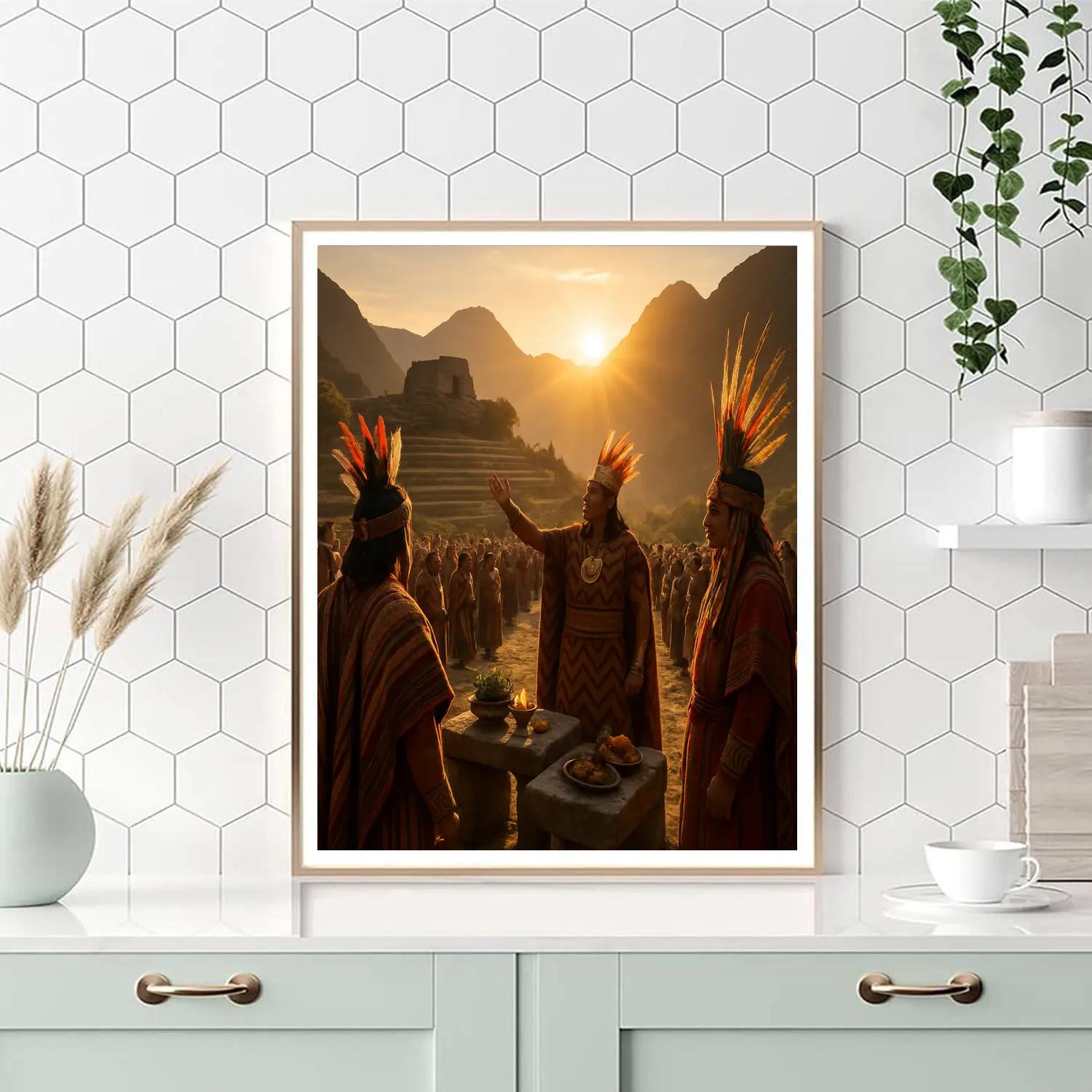 Inti Raymi Sun Temple Ceremony Numbered painting kits