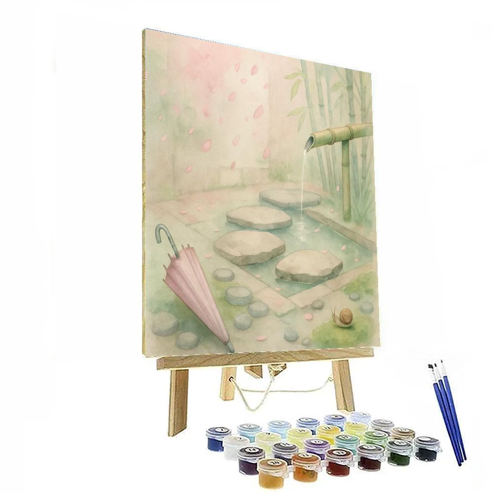 Flower Rain Garden Numbered painting kits