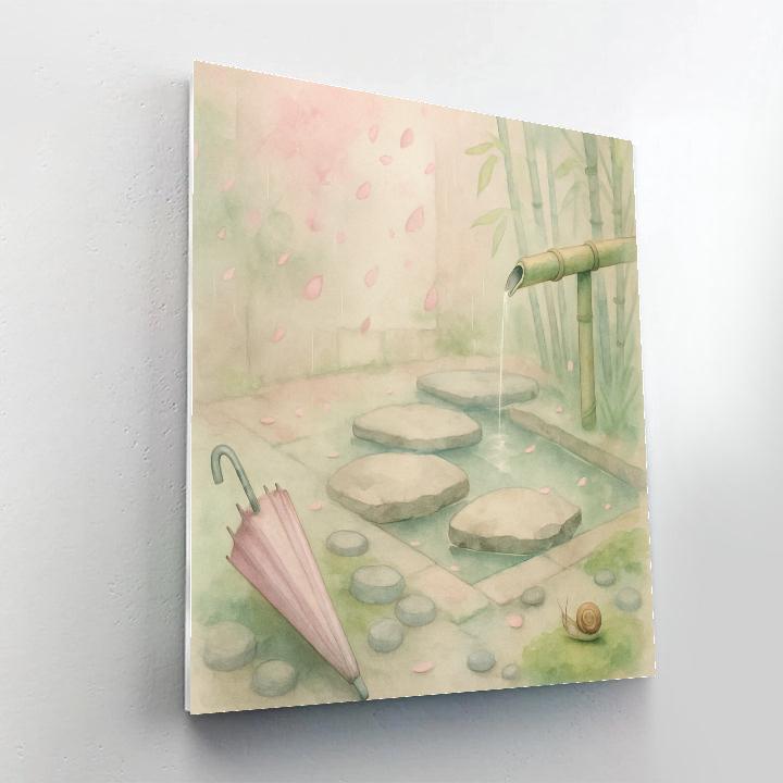 Flower Rain Garden Numbered painting kits