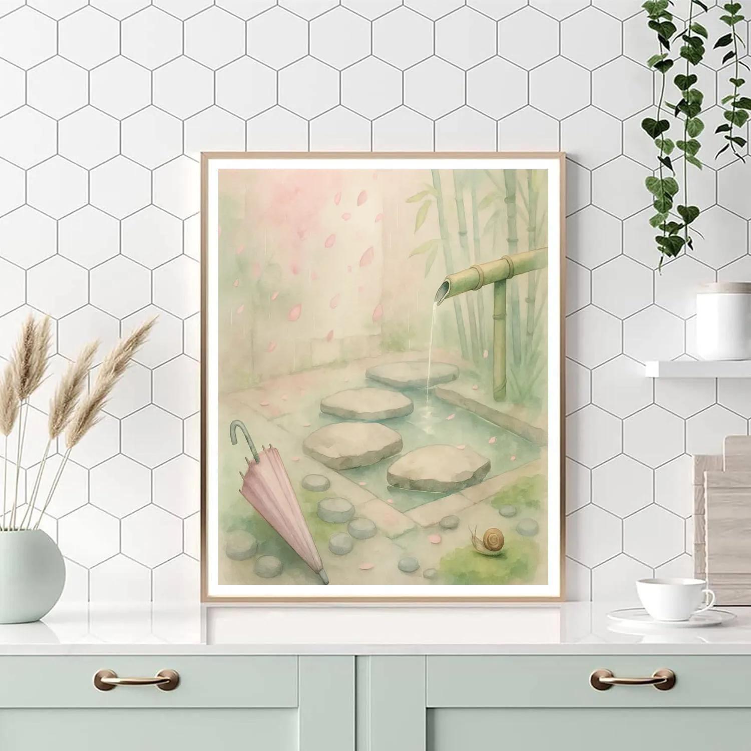 Flower Rain Garden Numbered painting kits