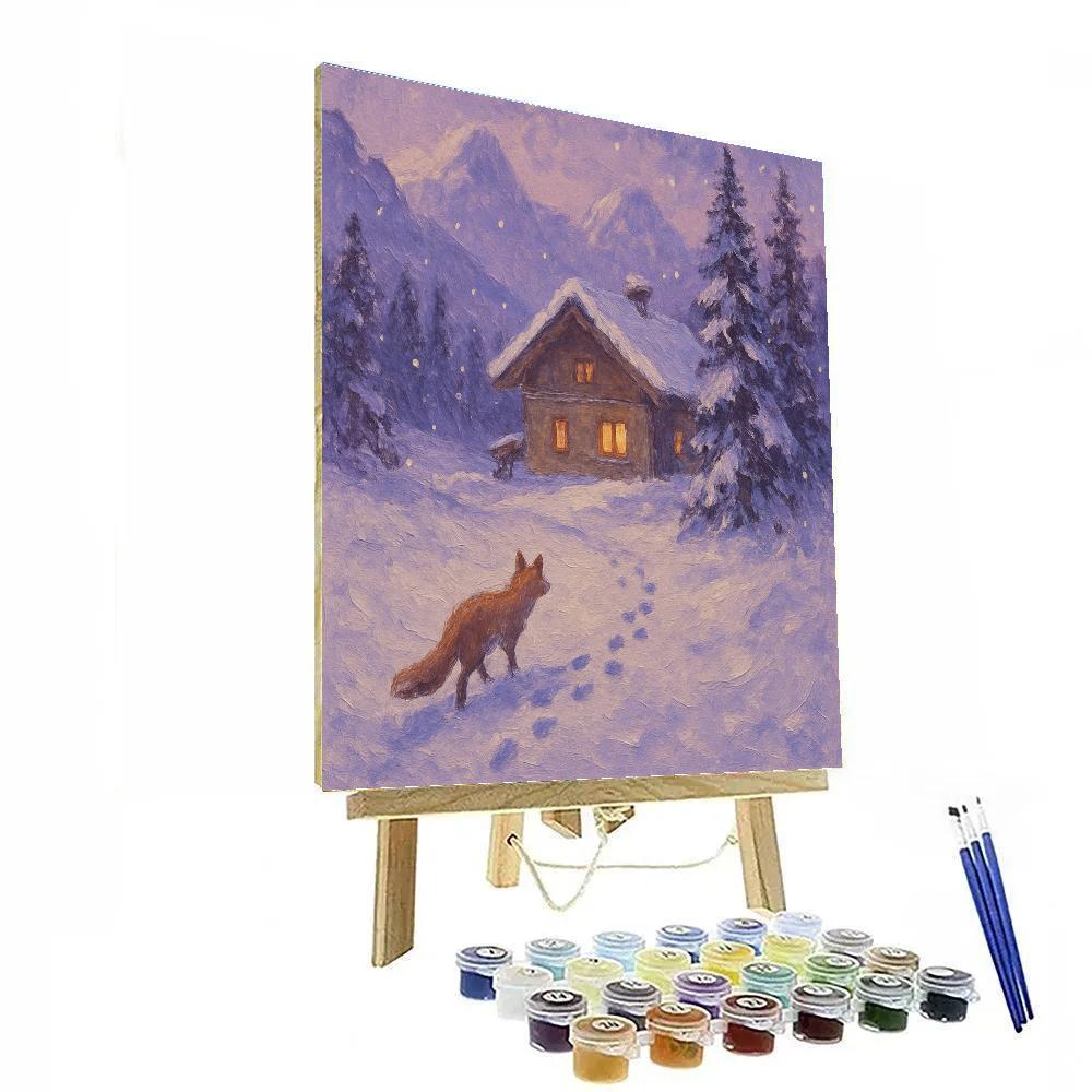 Fox Tracks By The Chalet paint by numbers