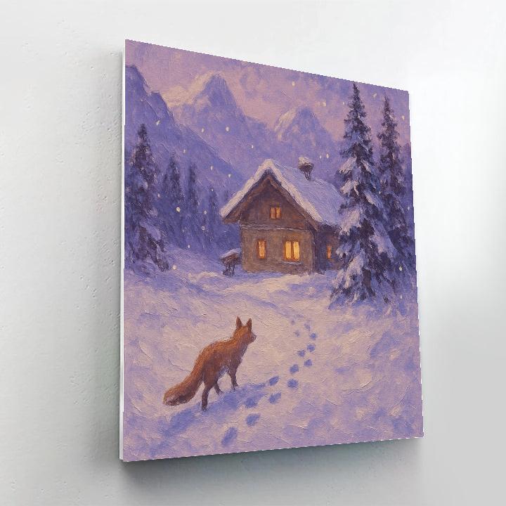 Fox Tracks By The Chalet paint by numbers