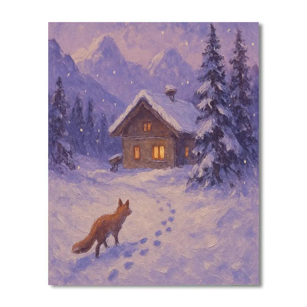 Fox Tracks By The Chalet paint by numbers
