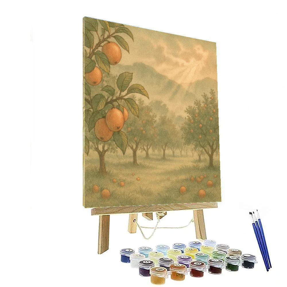 Misty Valley Orchard Paint by numbers art