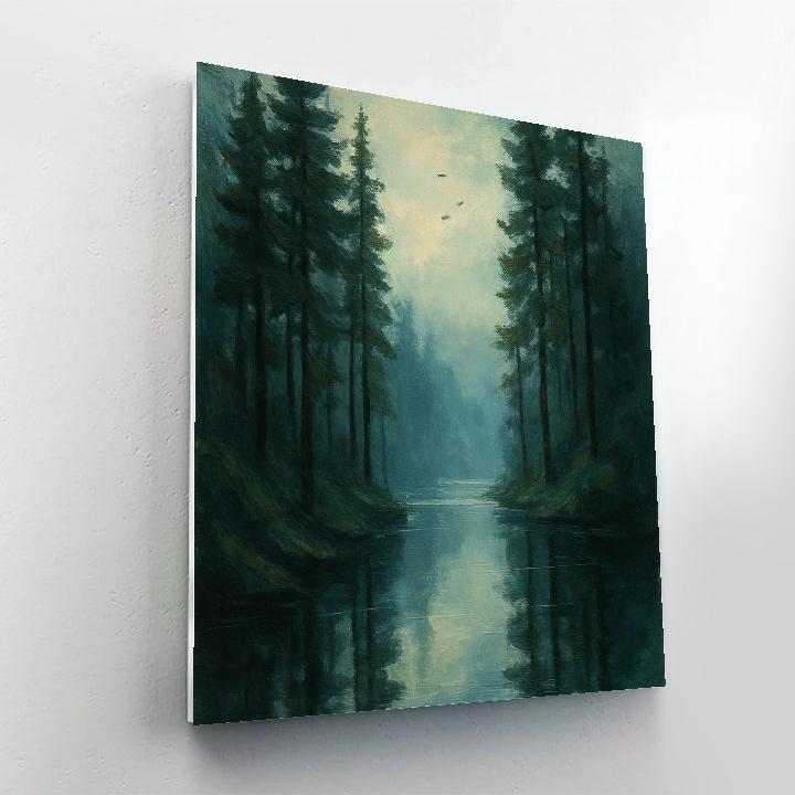 Foggy Pine Inlet Numbered painting kits