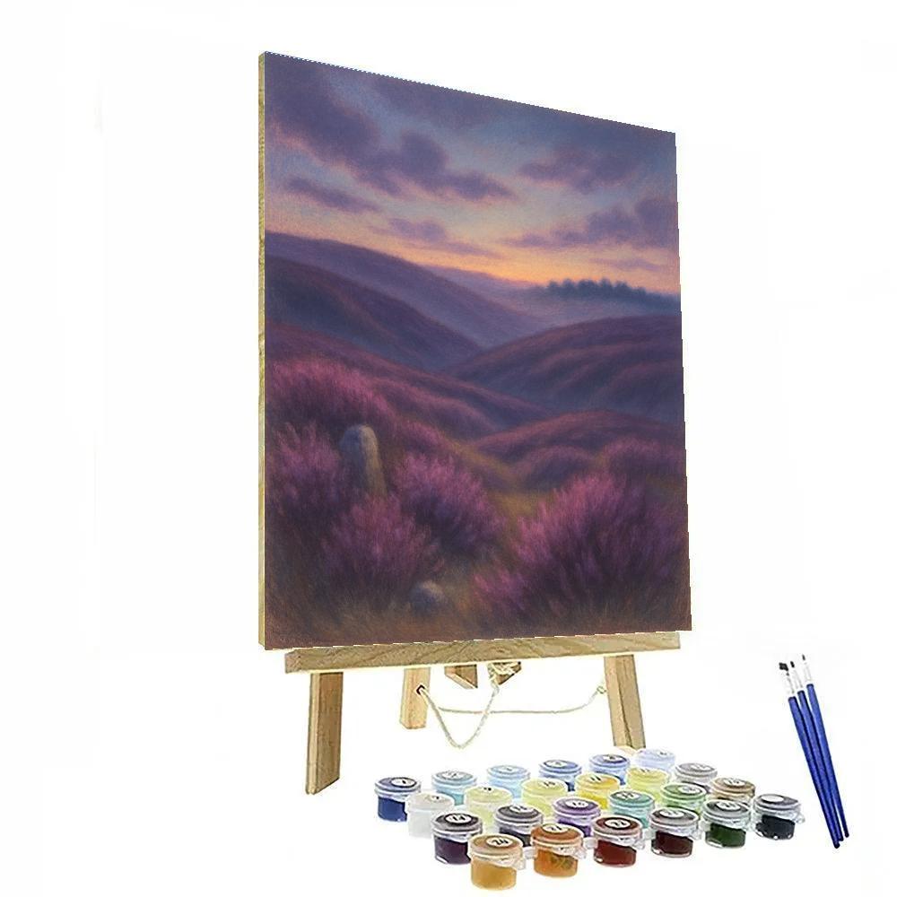 Rolling Heather At Dusk painting number kit