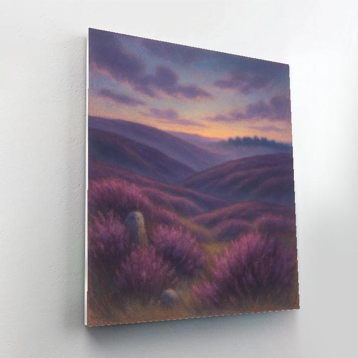 Rolling Heather At Dusk painting number kit