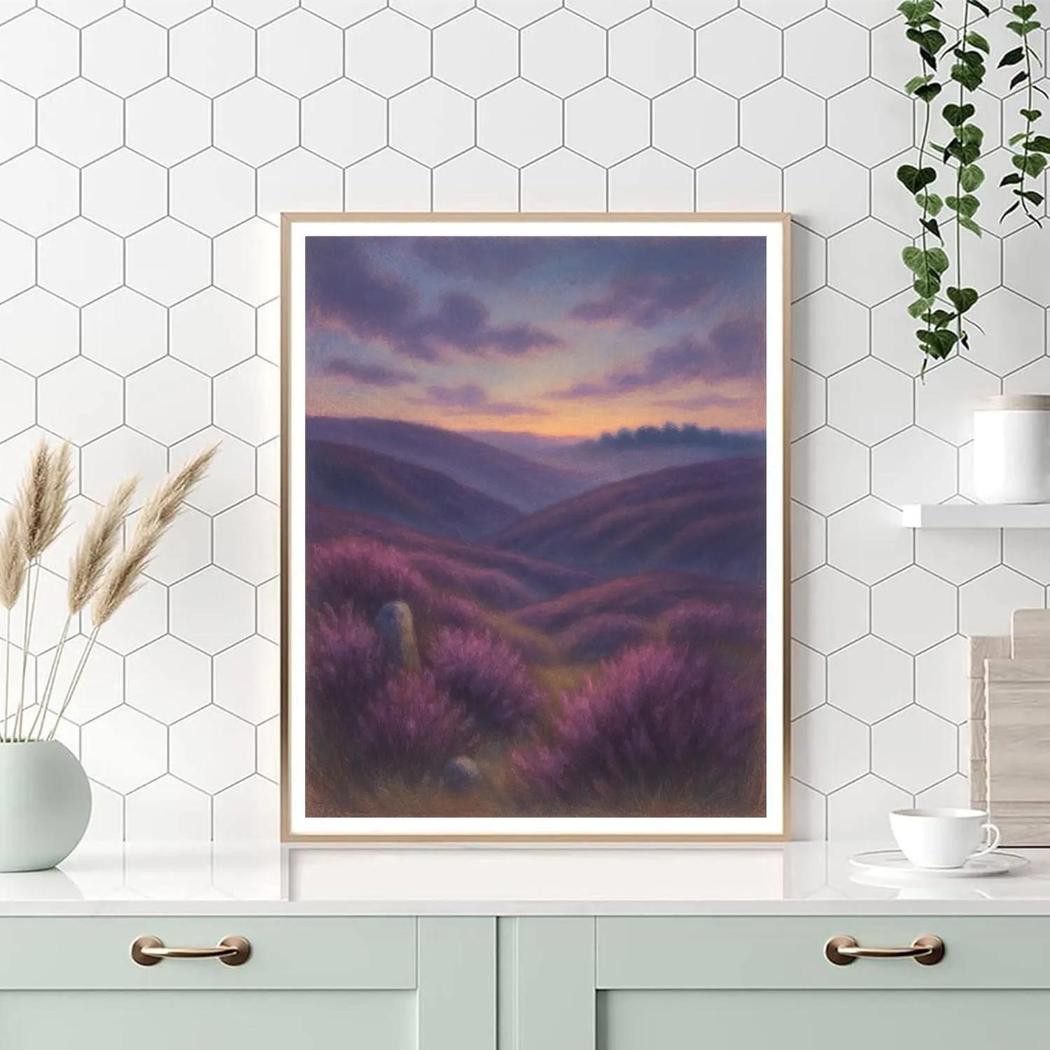 Rolling Heather At Dusk painting number kit