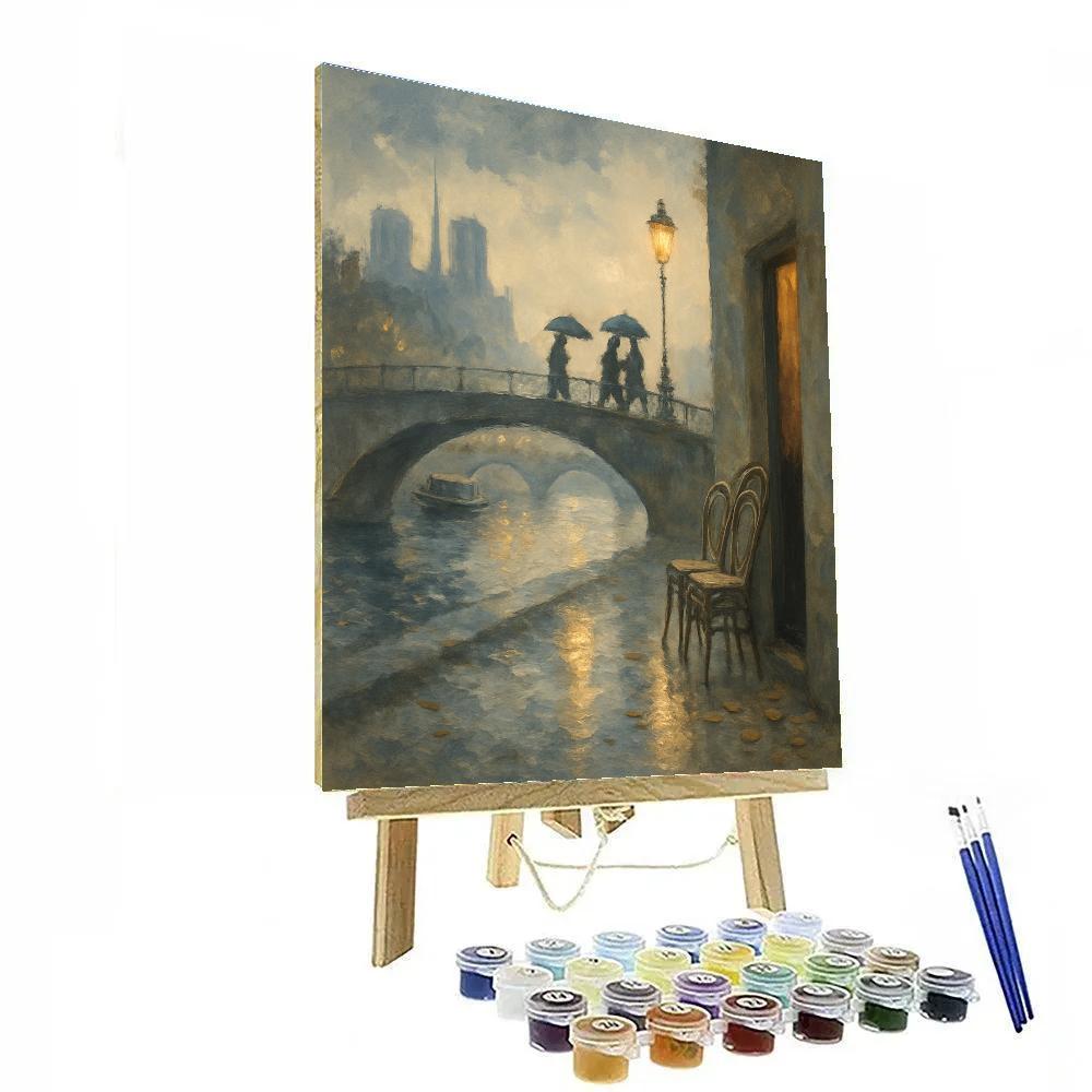 Paris Rainlit Reflections Numbered painting kits