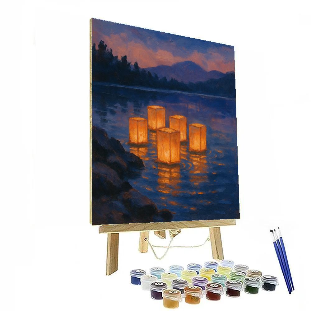 Lanterns By The Shore DIY paint by numbers