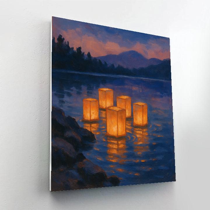 Lanterns By The Shore DIY paint by numbers
