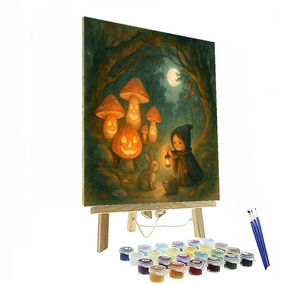 Mushroom Lantern Hollow paint by number
