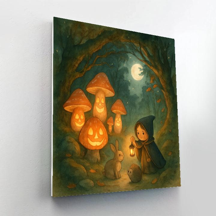 Mushroom Lantern Hollow paint by number