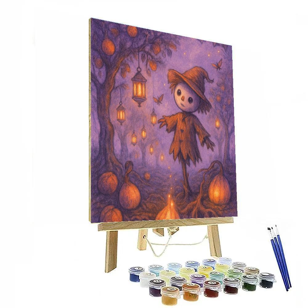 Misty Lantern Orchard Number painting