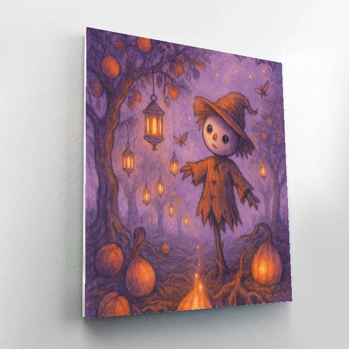Misty Lantern Orchard Number painting