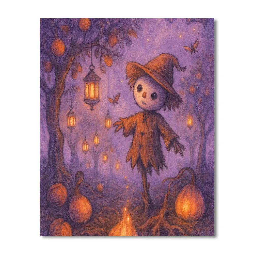 Misty Lantern Orchard Number painting