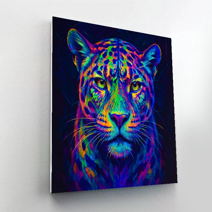Jaguar With Radiant Expressionism paint by numbers