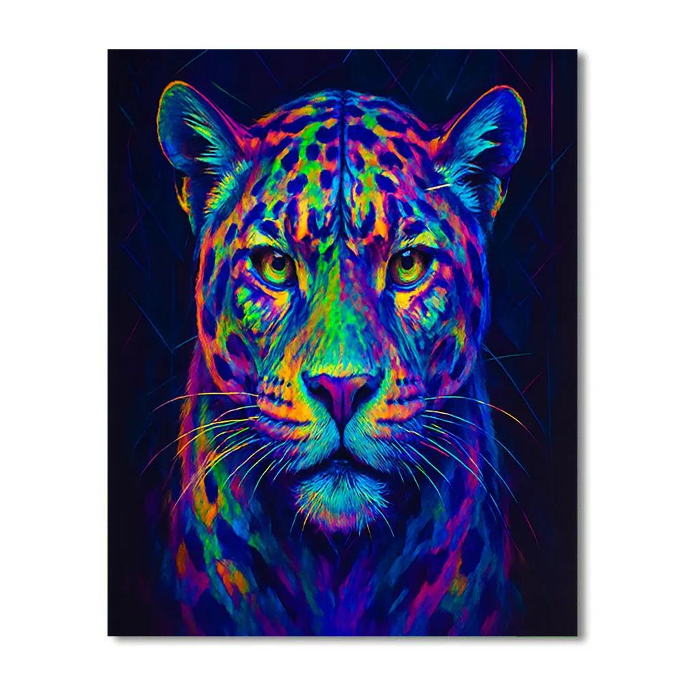Jaguar With Radiant Expressionism paint by numbers