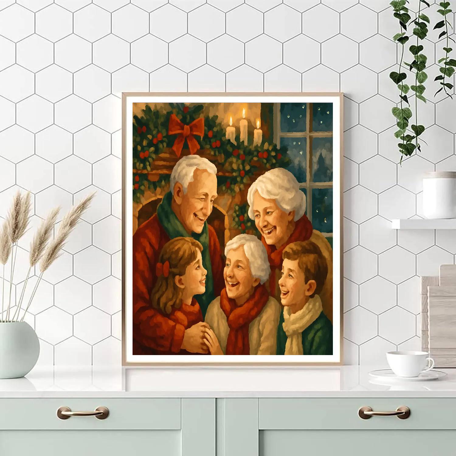 Starry Hearth Reunion Painting by numbers kit