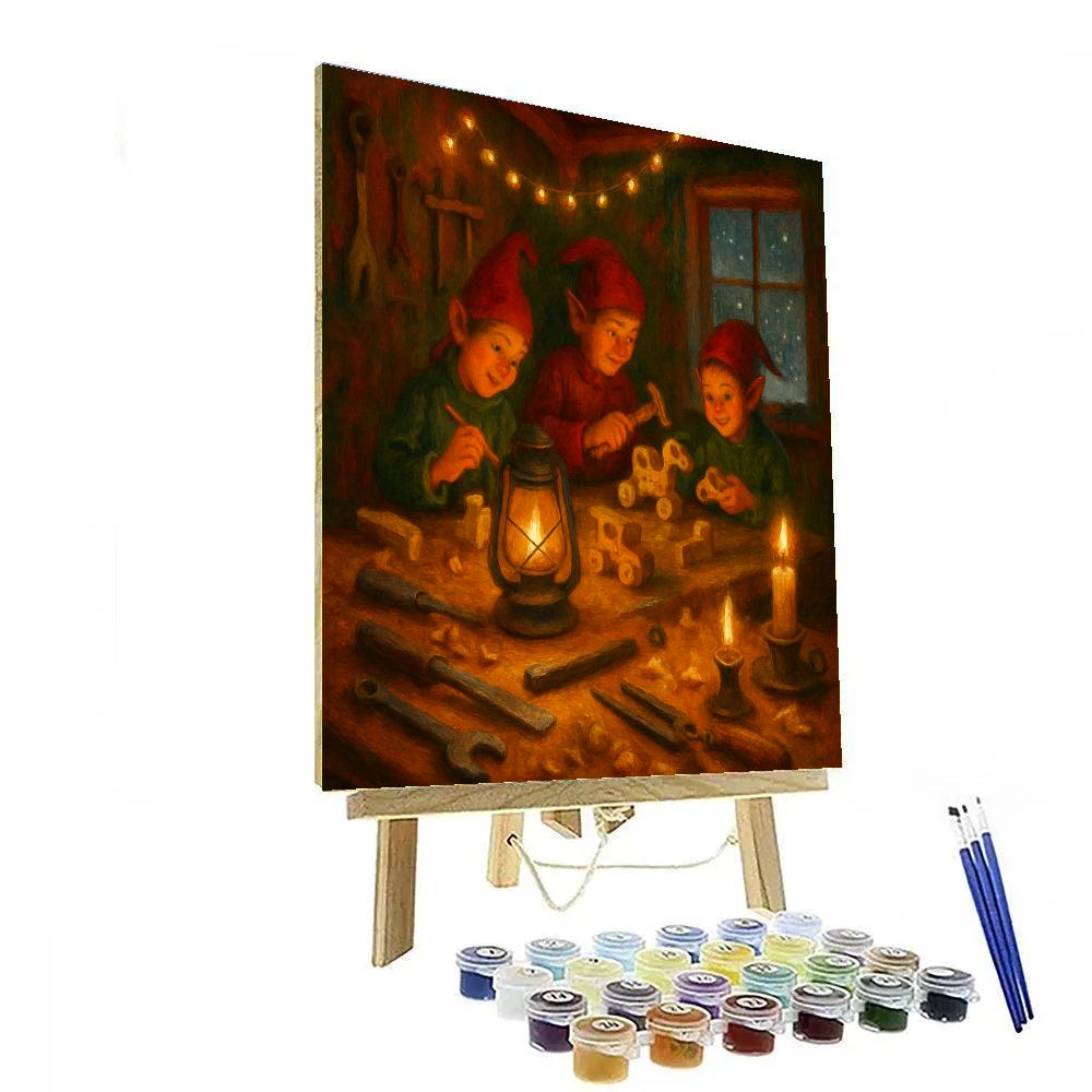 Toymaker Workshop Christmas Eve Numbered painting kits