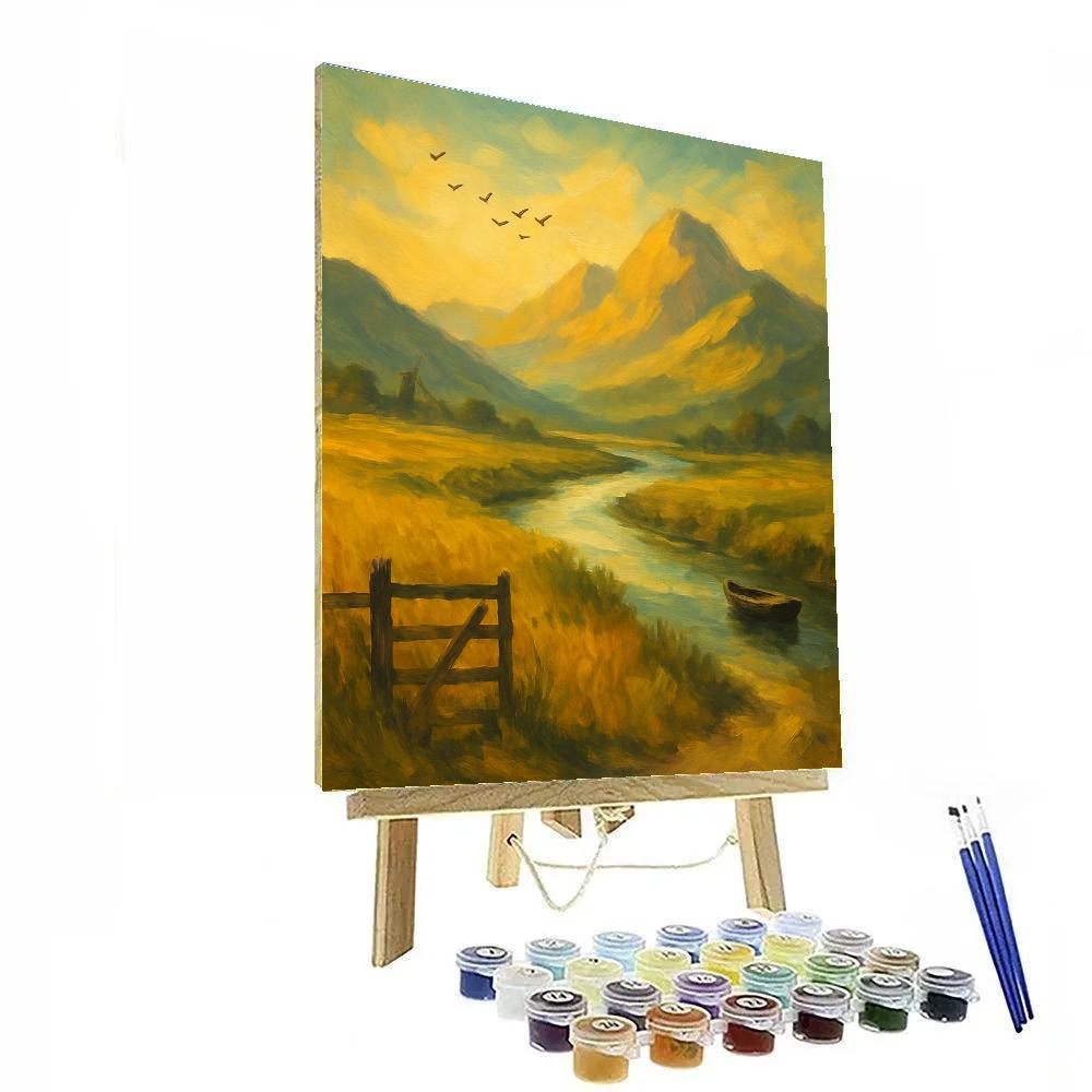 Landscape Golden Passage paint by number