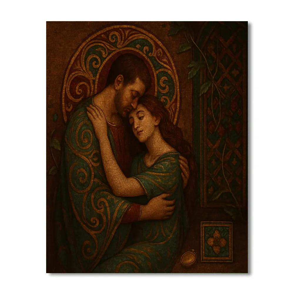 Gustav Gilded Embrace DIY paint by numbers
