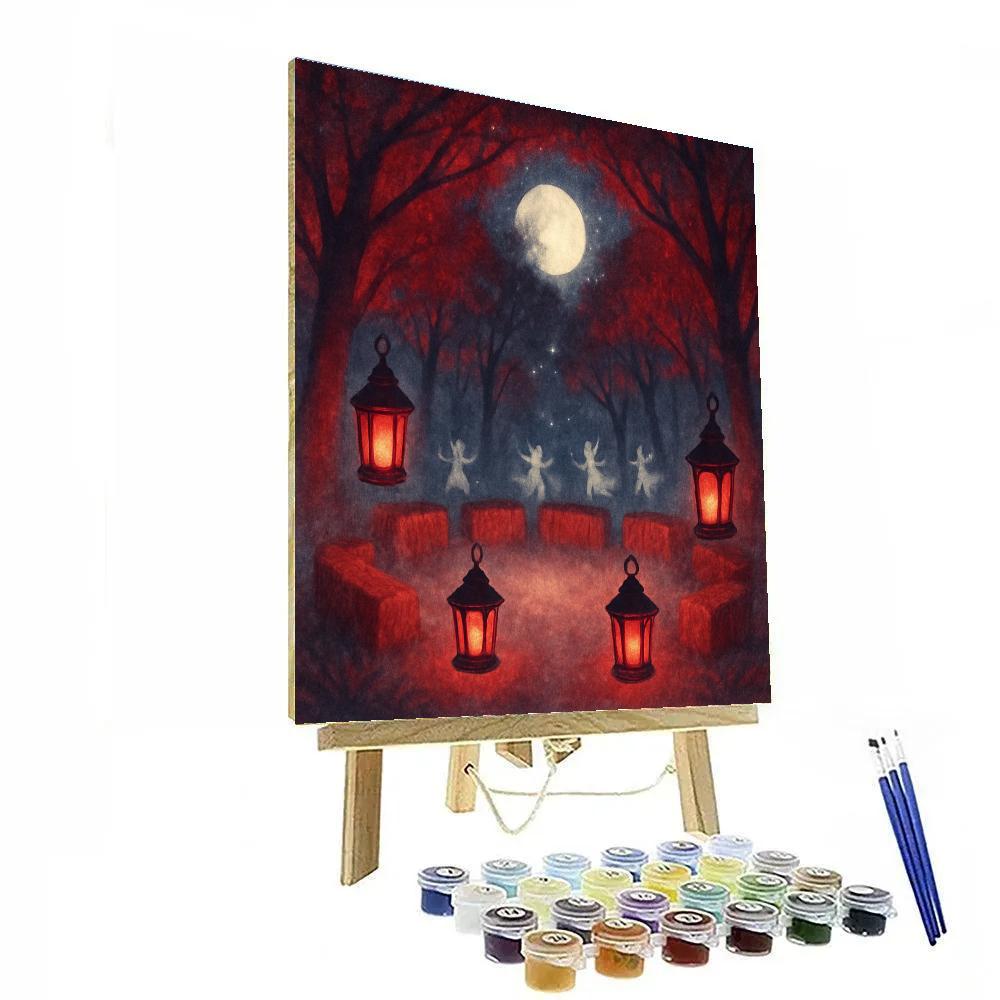 Lantern Circle Hollow Painting by numbers kit